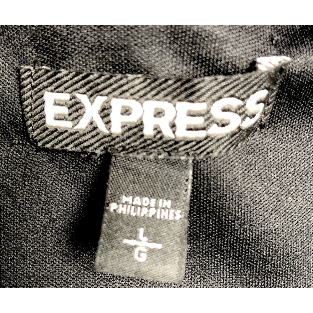 Express Silver Metallic Off‎ Shoulder Crop Top L Sparkle Lurex Party Club Y2K - Picture 8 of 9